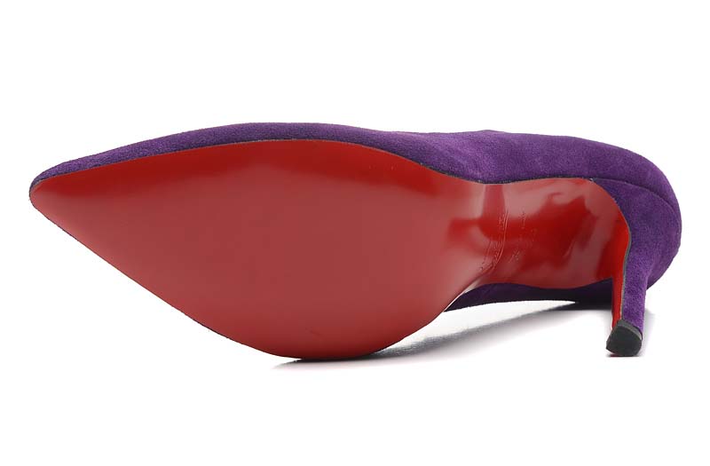 christian louboutin 10cm chaussures de velours pourpre (3)